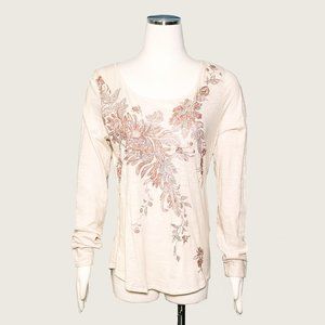 Lucky Brand Embroidered Top NWOT